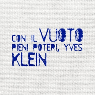 Copertina Con il vuoto pieni poteri, Yves Klein